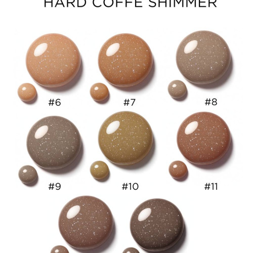 Hard Gel Coffee Shimmer #7